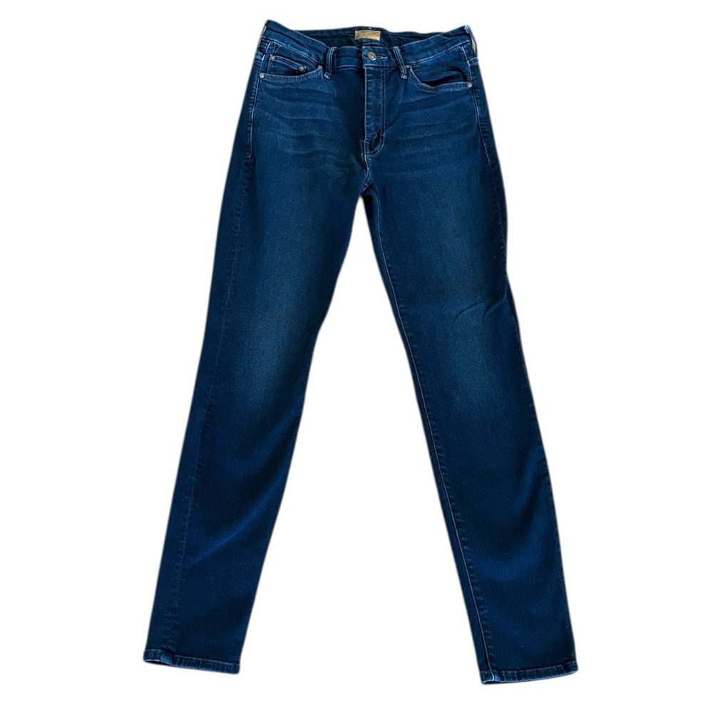 Mother High Waisted Looker in Coffee, Tea or Me Skinny Blue Jeans Size 27